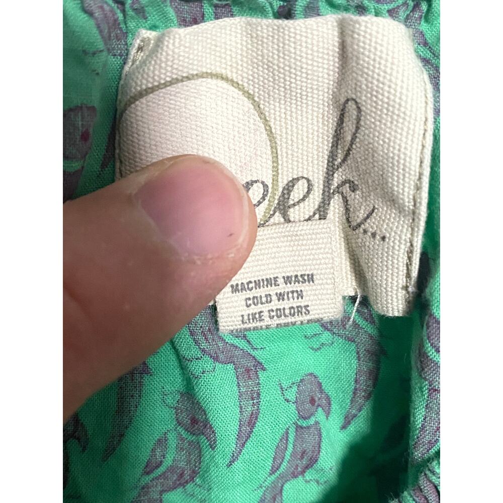 Peek Dress Girls S 4-5 Birds Print AOP Green Purple Hippie Retro Boho Tropical - Picture 6 of 6